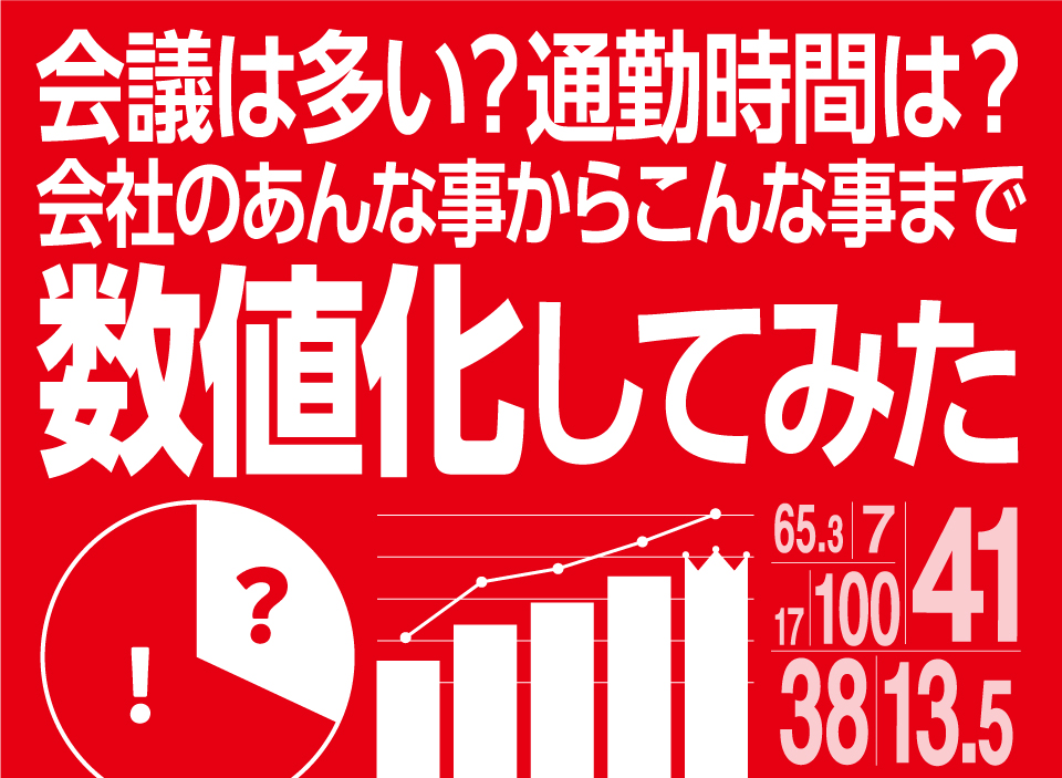 会議は多い？通勤時間は？会社のあんな事からこんな事まで数値化してみた